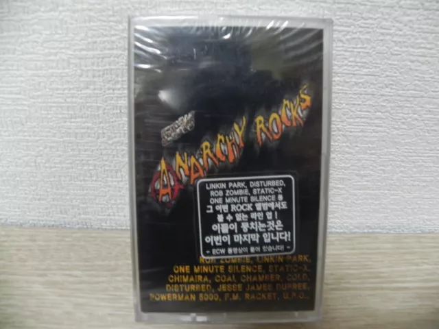 ECW - Anarchy Rocks 2001 KOREA Cassette Tape + Hype Sticker / SEALED NEW