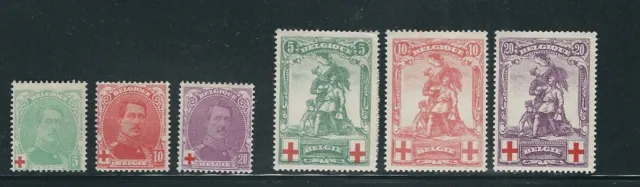 Belgique 1914-15 3 Semi-Postal Jeux (Scott B25-33) F MH Lire Description