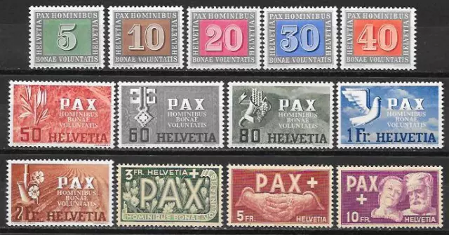 Schweiz 1945 Mi.Nr. 447-459 postfrisch PAX