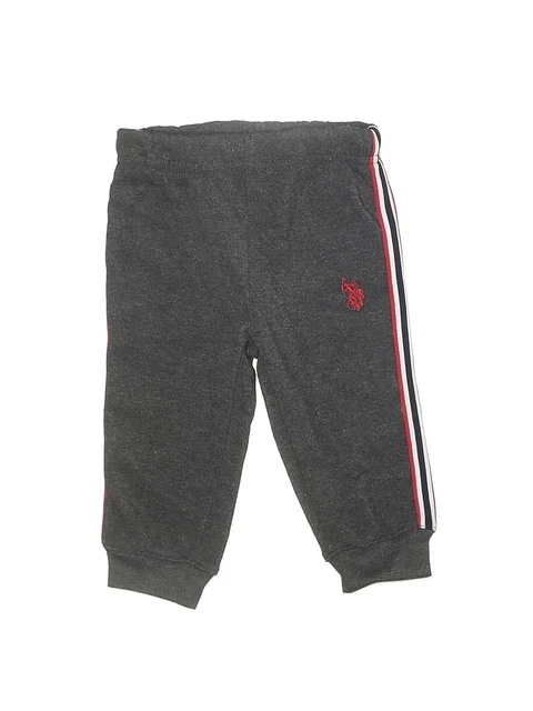 U.S. Polo Assn. Boys Gray Sweatpants 12 Months