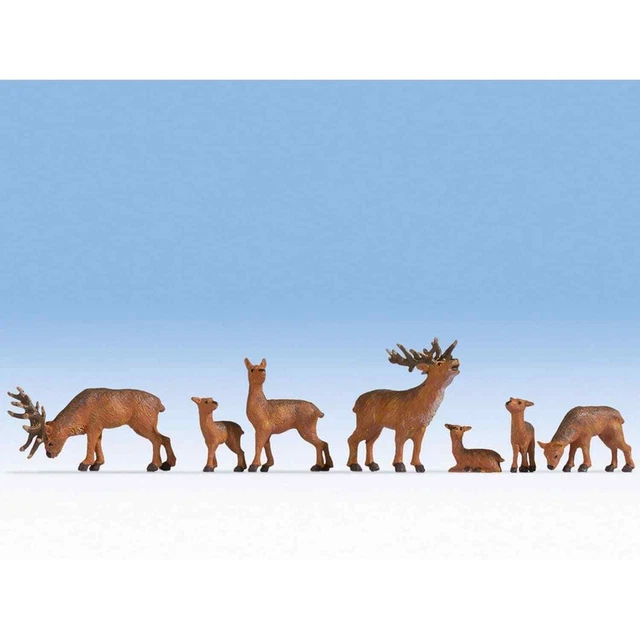 Noch 15732 1/87 H0 Personnages Figurines Animaux De La Foret Cerfs Biches Faons