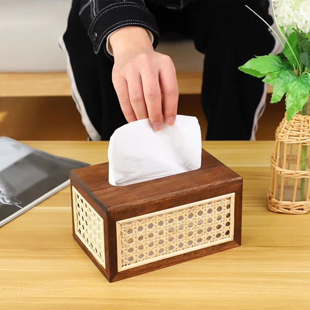 Boîte à mouchoirs en bois organisateur de serviettes  pour la