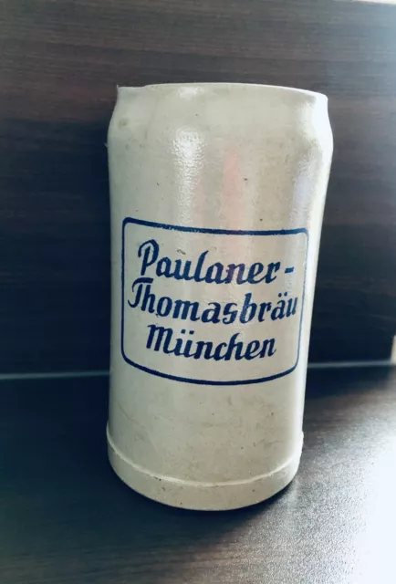 Alter PAULANER-THOMASBRÄU MÜNCHEN, Bierkrug, 1 Liter