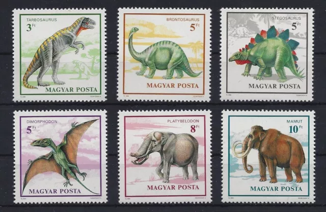 HUNGARY - 1990. Prehistoric Animals (Dinosaur)Cpl.Set  MNH! Mi 4110-4115