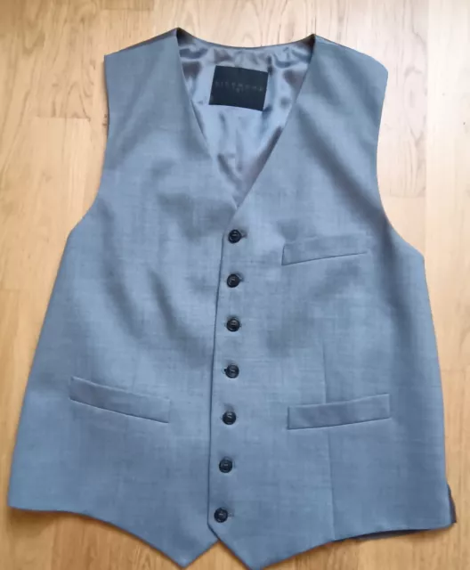 Panciotto Gilet Uomo Grigio Richmond Corpetto Smanicato Elegante Cerimonia