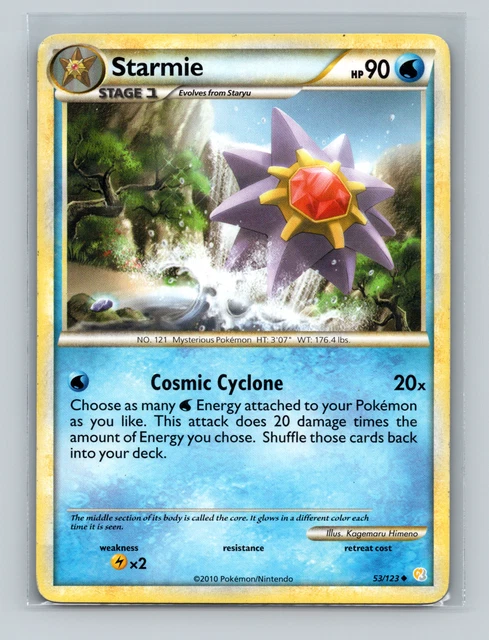 Pokemon TCG Starmie 53/123 HeartGold SoulSilver NM/LP