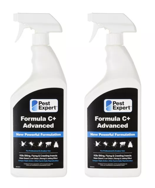 Pest Expert Formula C Carpet Moth Killer Spray 2 x 1L - Max Strength Treatment