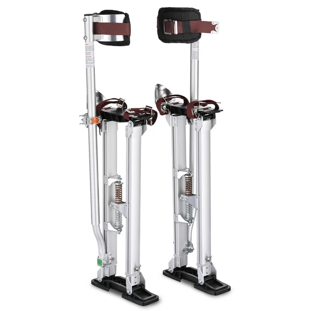24 in to 40 in Silver Aluminum Drywall Stilt