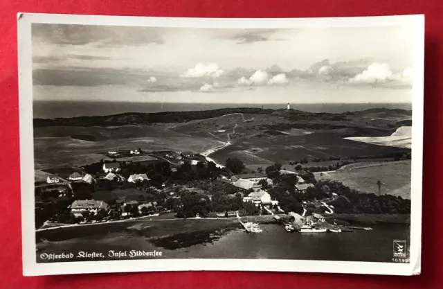 Foto AK KLOSTER auf Hiddensee um 1938 Luftbild Fliegeraufnahme   ( 96231