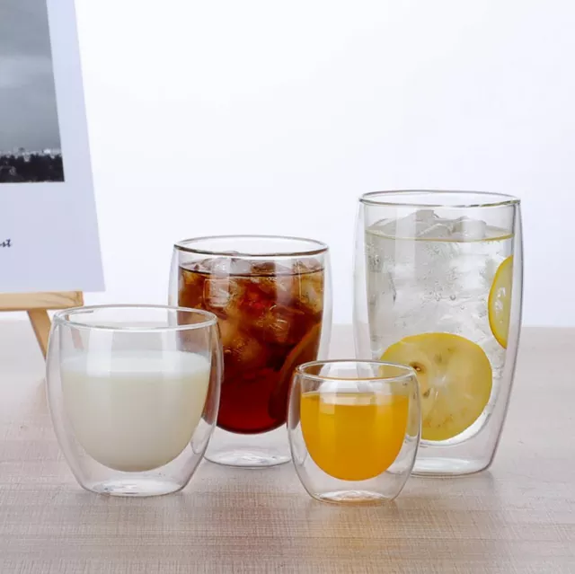 Double Wall Glass Cups Tea Cup Coffee Mug Cocktail Cup Water Cups 80ml - 450ml