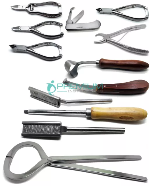 10 piezas Cuchillo de pezuña de caballo veterinario probador fórceps raspa instrumentos premium