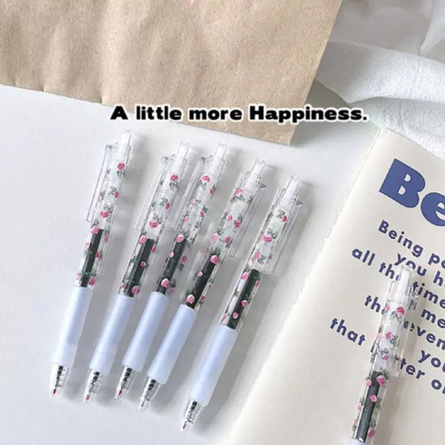 0.5mm Little Flower Press Neutral Pen Student Black A8S6