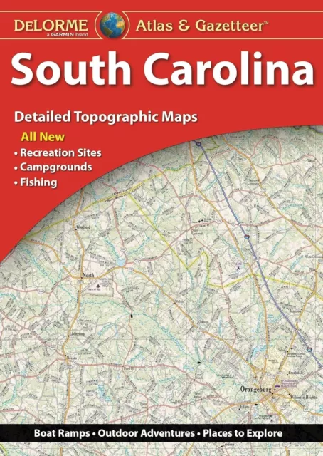 South Carolina State Atlas & Gazetteer, by DeLorme - 2020, 5th Edition