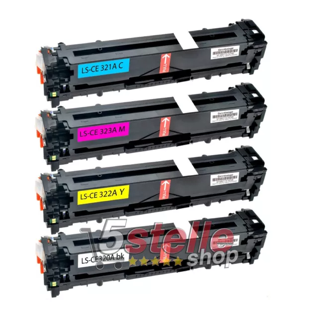 KIT 4 TONER PER HP LASERJET PRO CM1410 CM1415 CM1415fn CM1415fnw CARTUCCE 128A