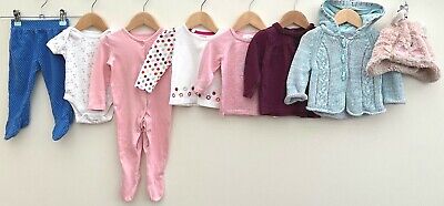 Baby Girls Bundle Of Clothing Age 3-6 Months M&S Nutmeg Tu