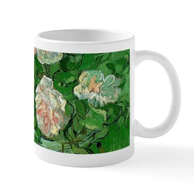 CafePress Pink Roses By Vincent Van Gogh Mugs 11 oz Ceramic Mug (1583960978)