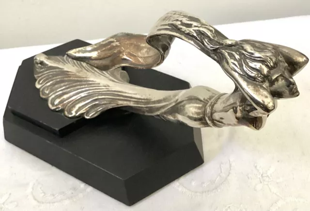 Vintage Art Deco Silver Or Chrome Plated Erotic Car Mascot