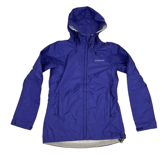 Patagonia Torrentshell H2NO Purple Hooded Rain Shell Jacket Coat Womens XS