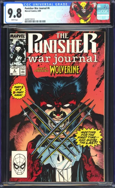 Punisher War Journal #6 & 7 CGC 9.8 NM/MT 1st Vs. Wolverine! Custom Labels 1989 2