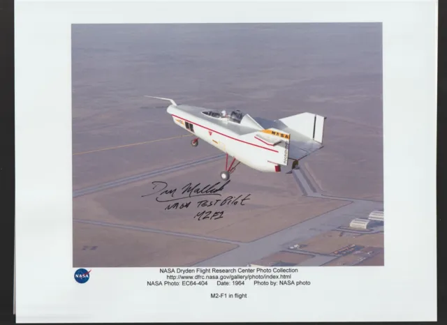 NASA TEST Pilot DON MALLICK AUTOGRAPH,HAND SIGNED
