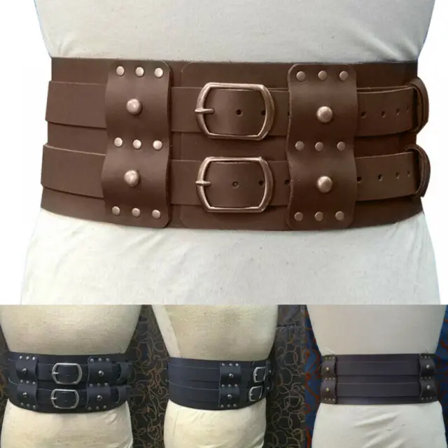 Medieval Vintage Wide Belt Knight Girdle Costume Cosplay Steampunk Waistband NEW