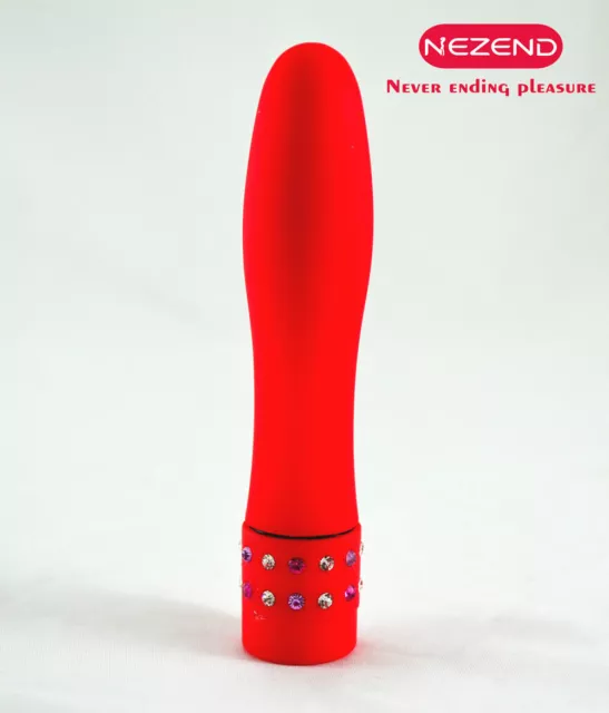 Sex Toys Ágata Vibrador Juguete Erótico Rojo Con Piedras Brillantes Envío 24 H