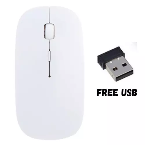 2.4GHz Wireless Cordless Mouse Slim Mice Optical Scroll PC Laptop Computer USB