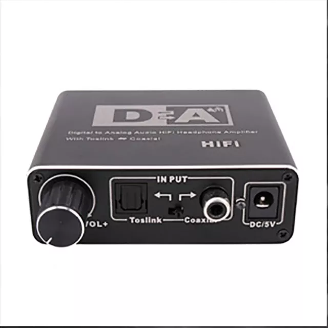 Digital to Analog Audio Converter 3.5mm Adapter with Fiber Cable RCA Out Optical 2