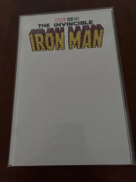 The Invincible Iron Man 600 Comic Book Blank Variant Last Issue