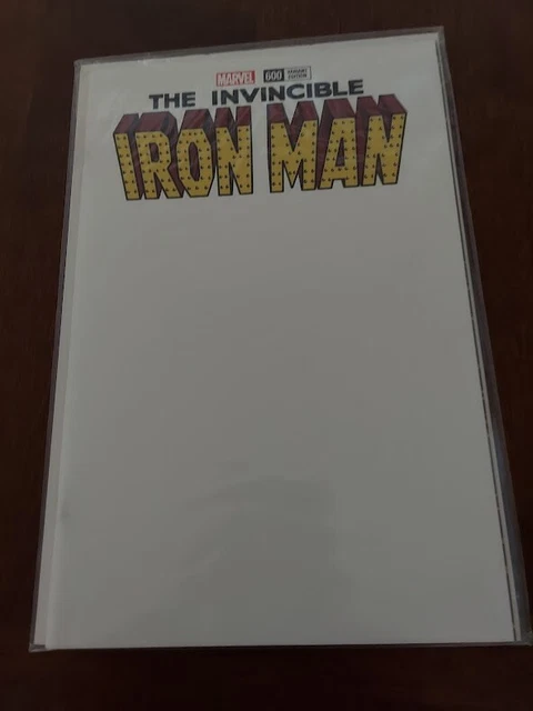 The Invincible Iron Man 600 Comic Book Blank Variant Last Issue