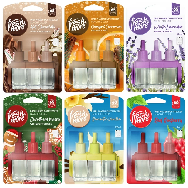 Fresh & More Nachfüllflakons Für Duftstecker – 24er Pack Mit 8 Sorten, Je 19 Ml