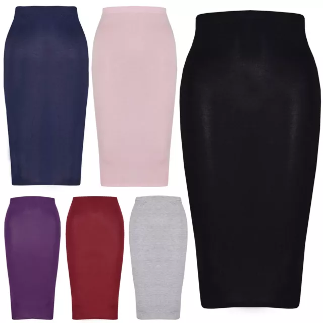 Kids Girls Maxi Skirt School Dance Party Fashion Plain Pencil Skirts 5-13 Years