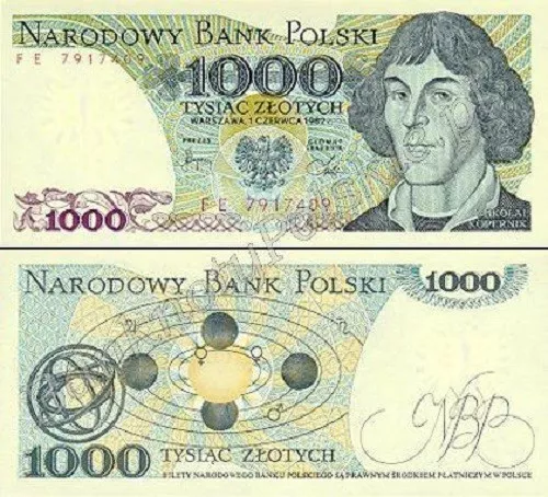 1000 Zlotych - Banknote From Poland  - Mint Unc Condition - One Thousand Polish