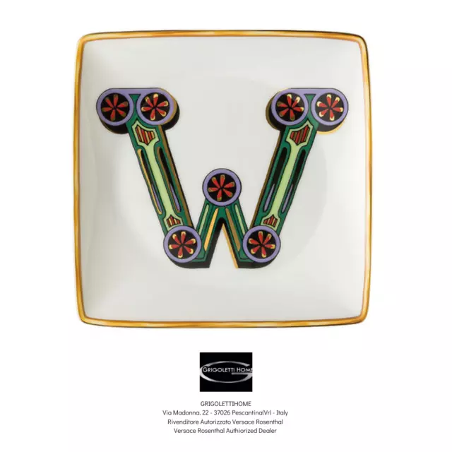 Versace Rosenthal - Holiday Alphabet - W - Untertasse / Tasse CM 12 -reseller