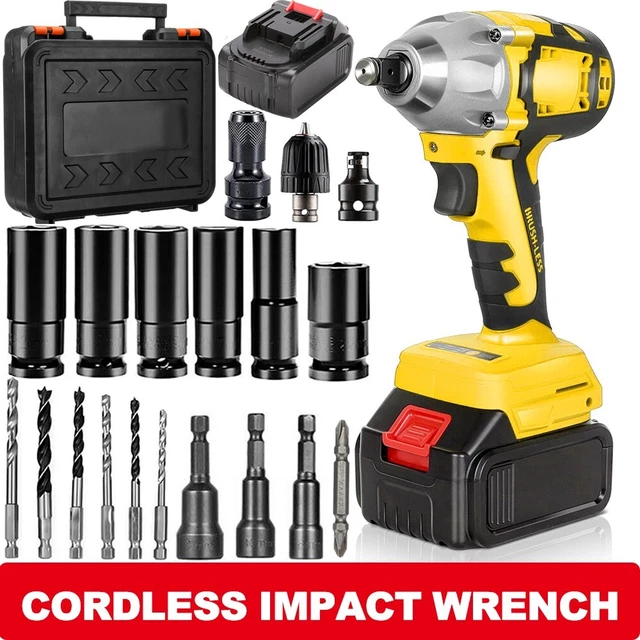 DAYPLUS 21V Brushless Impact Wrench Kit - 1800Nm Torque, 6Ah Battery & Case Included - View #5