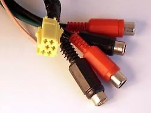 Mini Iso 6PIN - 4x Rca Adaptateur Prise Connecteur pour Autoradio Amplificateur