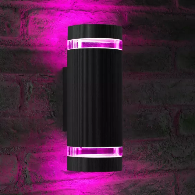 Auraglow Remote Control Colour Changing LED Double Up & Down Outdoor Wall Light