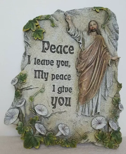 Memorial Jesus Stone/Plaque, 16.5"  Perfect for Loved One OR Pet!  Great GIFT! 