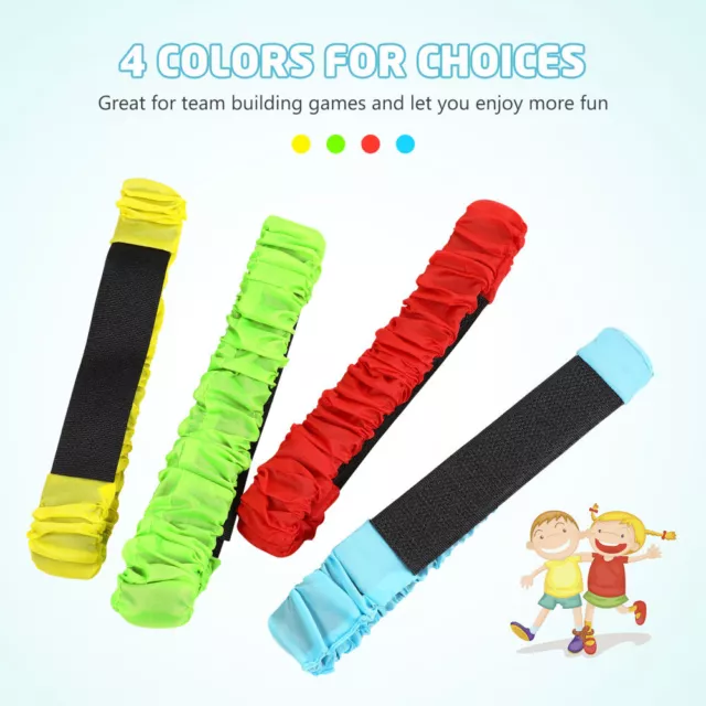 12pc 3-Legged Race Bands Elastic Tie for Family, Friends, Parties & Games-MG