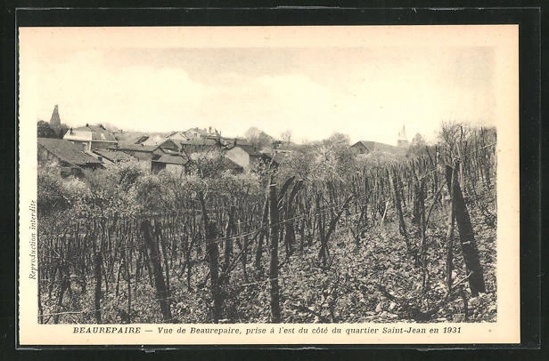 CPA Beaurepaire, prise a l´est du cote du quartier Saint-Jean en 1931