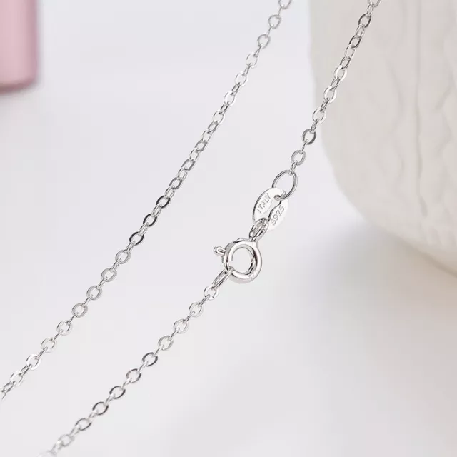 Wholesale Real 925 Sterling Silver Necklace Chains For Pendants Jewelry 16"-24"