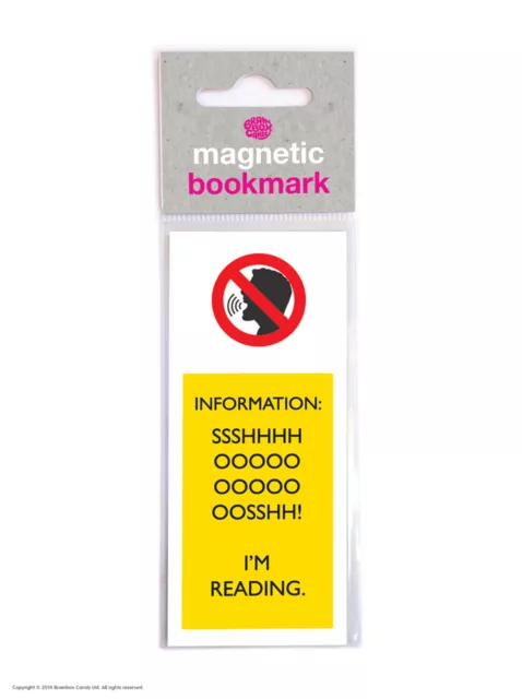 Brainbox Candy Shhhhooosh I'm Reading magnetic bookmark cheap gift present funny
