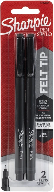 Sharpie Fine Point Writing Pens 2/Pkg-Black -1742659