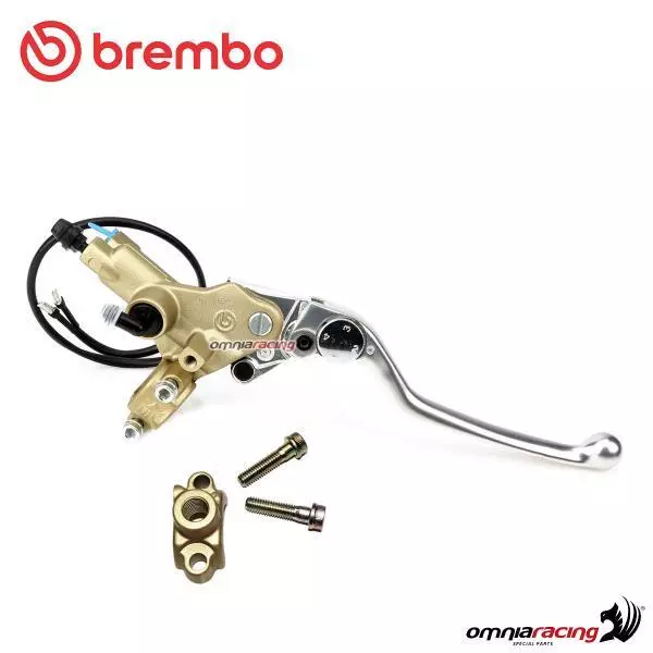 Pompa freno ant Brembo Serie Oro PSC 16 tangenziale con switch e cavallotto