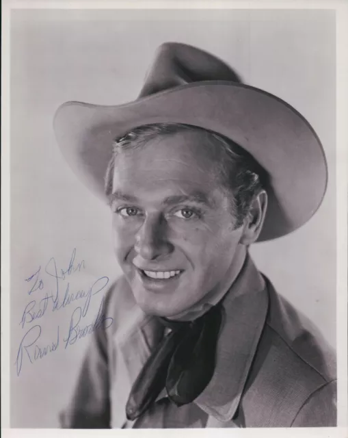 Autographié 8x10 Photo Acteur Bord Brooks Gone Avec The Wind & TV Rin Tin