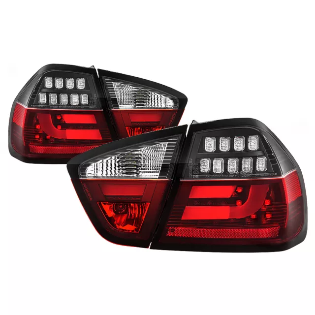 BMW 06-08 3-Series Sedan E90 Noir LED Arrière Queue Feux Set Bande Style