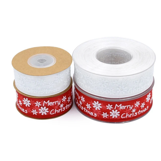 2x Weihnachten Geschenk Band Schneeflocke Grosgrain-Band Bowknot Machen Band 3
