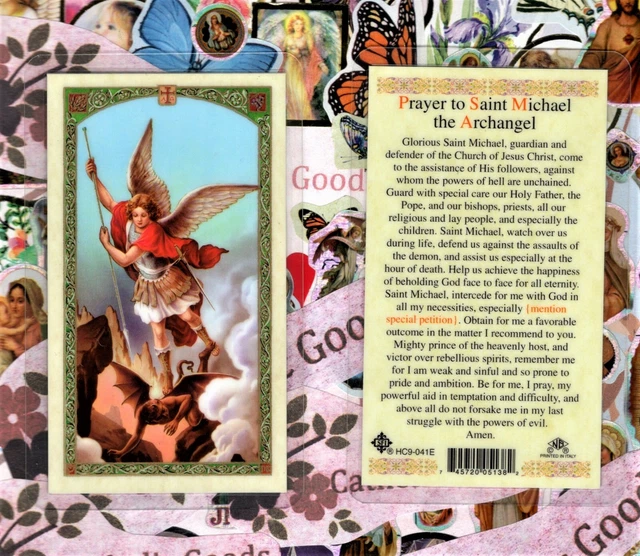 PRAYER TO SAINT Michael the Archangel - Laminated Holy Card HC9-041E ...