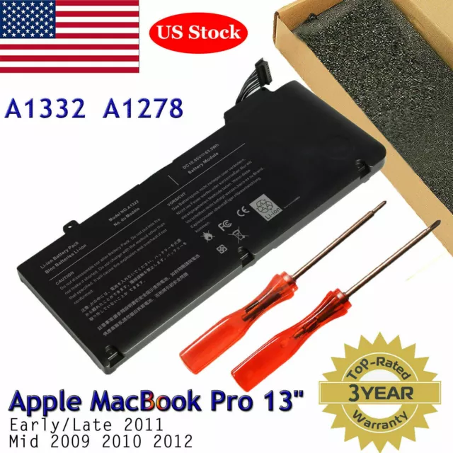 A1322 Battery For Apple MacBook Pro 13" A1278 Mid 2009 2010 2011 2012 NEW 63.5Wh