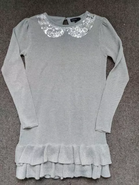 Lovely Silver, Knitted/Sequinned Party Dress From Autograph,   9-10 Years